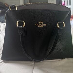 Coach Channing Black Leather Shoulder Bag